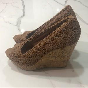 Cathy Jean Open Toe Wedges